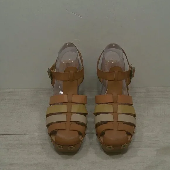 KORKS Willow Comfort Platform Boho Chunky Heels Floral Earth Tone Size 11 M - Picture 5 of 14